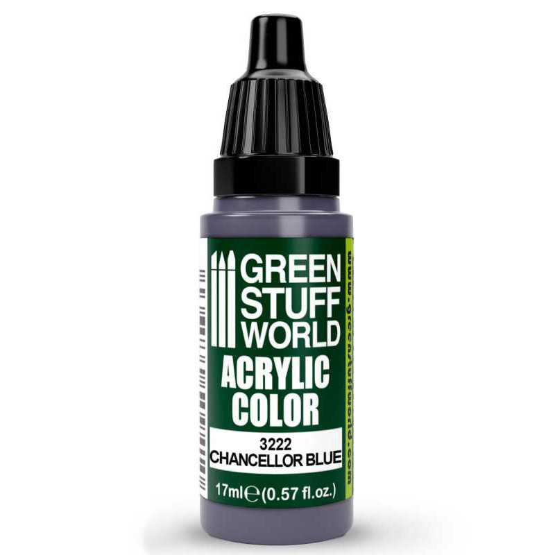Green Stuff World Acrylic Color Paint - CHANCELLOR BLUE 17ml - Loaded Dice