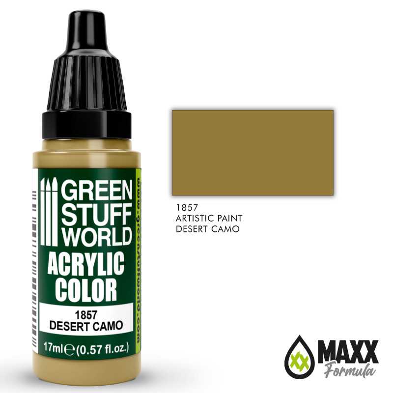 Green Stuff World Acrylic Color Paint - DESERT CAMO 17ml - Loaded Dice