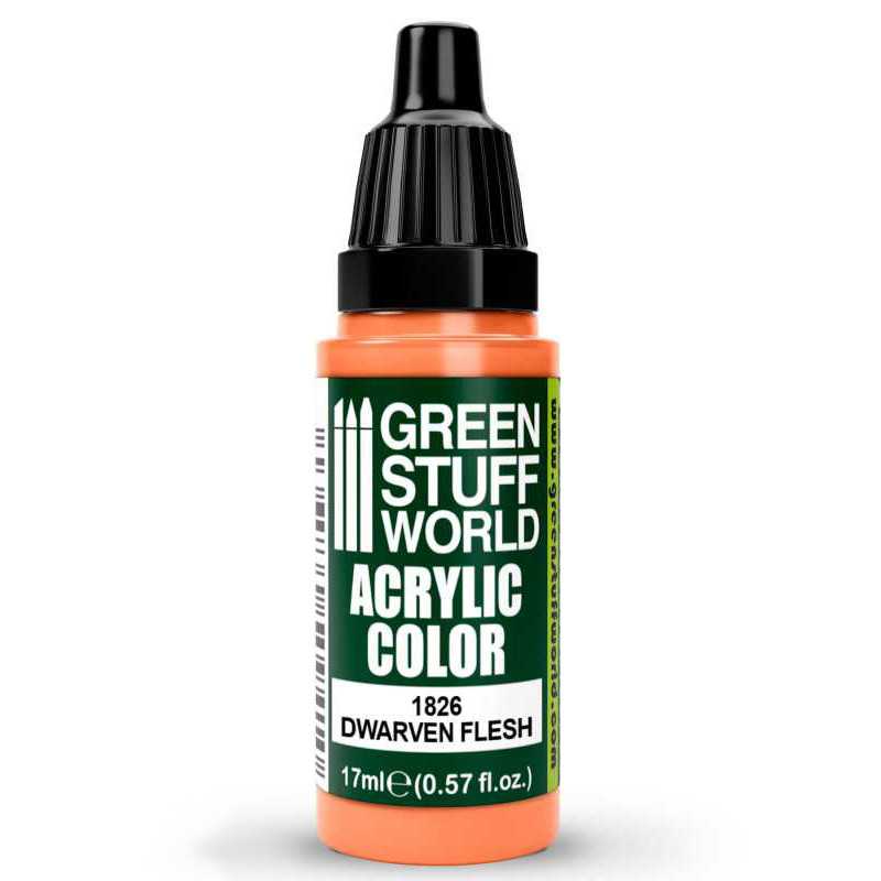 Green Stuff World Acrylic Color Paint - DWARVEN FLESH 17ml - Loaded Dice