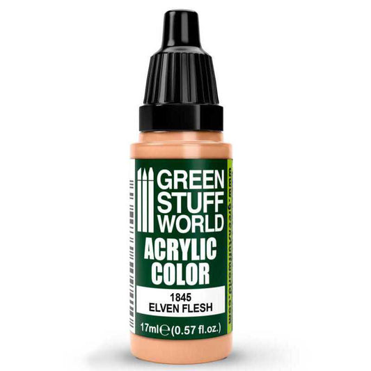 Green Stuff World Acrylic Color Paint - ELVEN FLESH 17ml - Loaded Dice