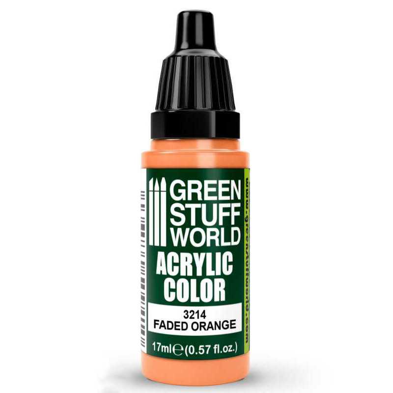 Green Stuff World Acrylic Color Paint - FADED ORANGE 17ml - Loaded Dice