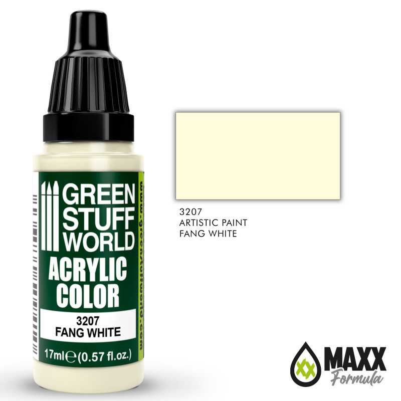 Green Stuff World Acrylic Color Paint - FANG WHITE 17ml - Loaded Dice