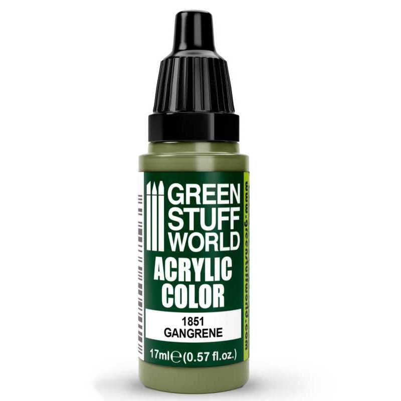 Green Stuff World Acrylic Color Paint - GANGRENE 17ml - Loaded Dice