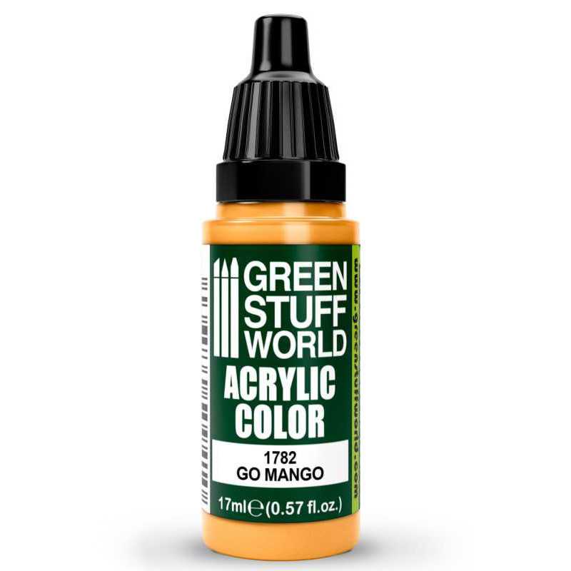 Green Stuff World Acrylic Color Paint - GO MANGO 17ml - Loaded Dice