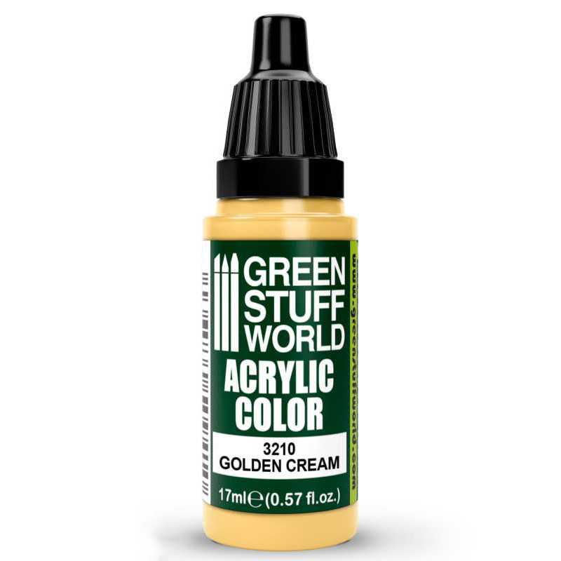 Green Stuff World Acrylic Color Paint - GOLDEN CREAM 17ml - Loaded Dice