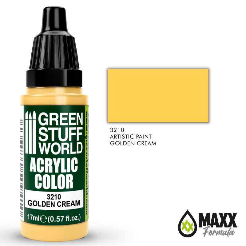 Green Stuff World Acrylic Color Paint - GOLDEN CREAM 17ml - Loaded Dice