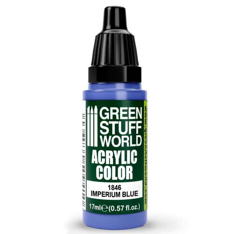 Green Stuff World Acrylic Color Paint - IMPERIUM BLUE 17ml - Loaded Dice
