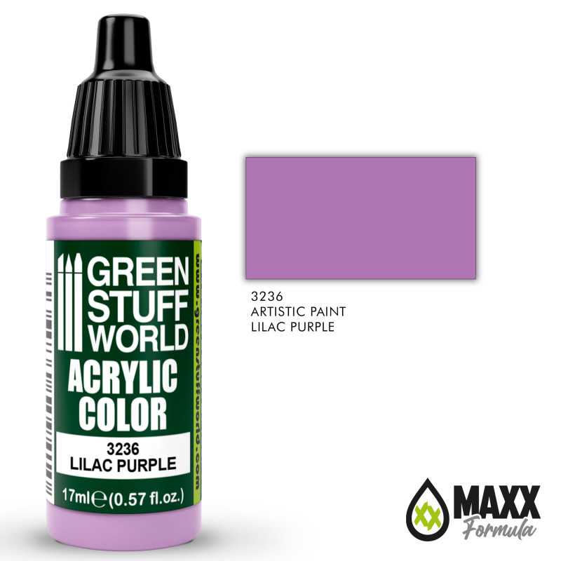 Green Stuff World Acrylic Color Paint - LILAC PURPLE 17ml - Loaded Dice