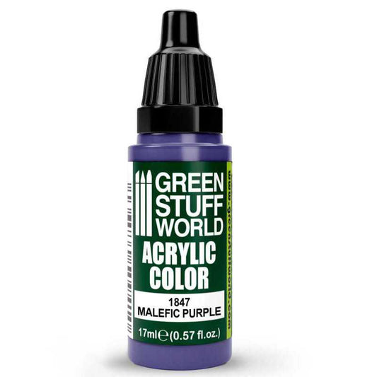 Green Stuff World Acrylic Color Paint - MALEFIC PURPLE 17ml - Loaded Dice