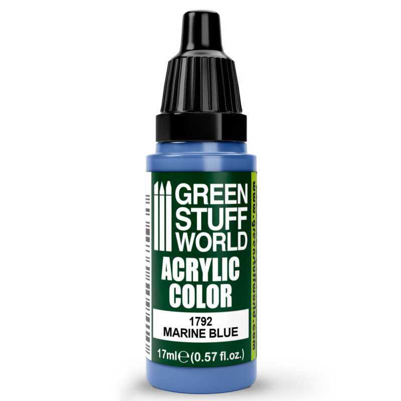Green Stuff World Acrylic Color Paint - MARINE BLUE 17ml - Loaded Dice