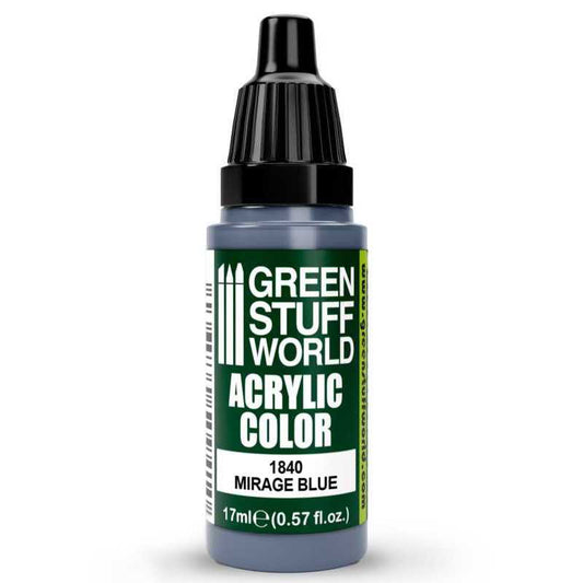 Green Stuff World Acrylic Color Paint - MIRAGE BLUE 17ml - Loaded Dice