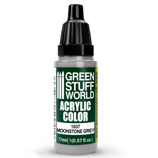 Green Stuff World Acrylic Color Paint - MOONSTONE GREY 17ml - Loaded Dice