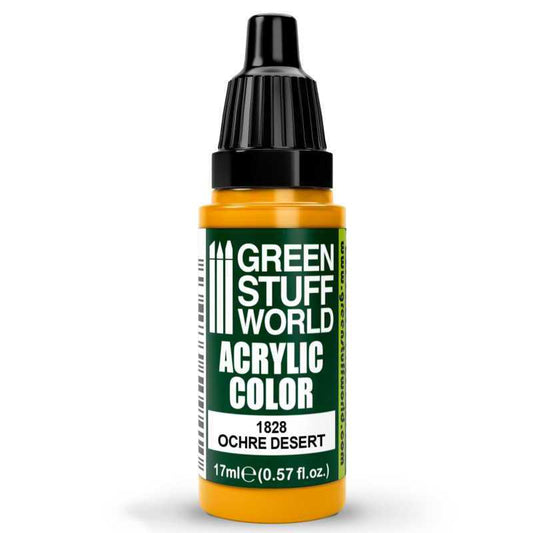Green Stuff World Acrylic Color Paint - OCHRE DESERT 17ml - Loaded Dice