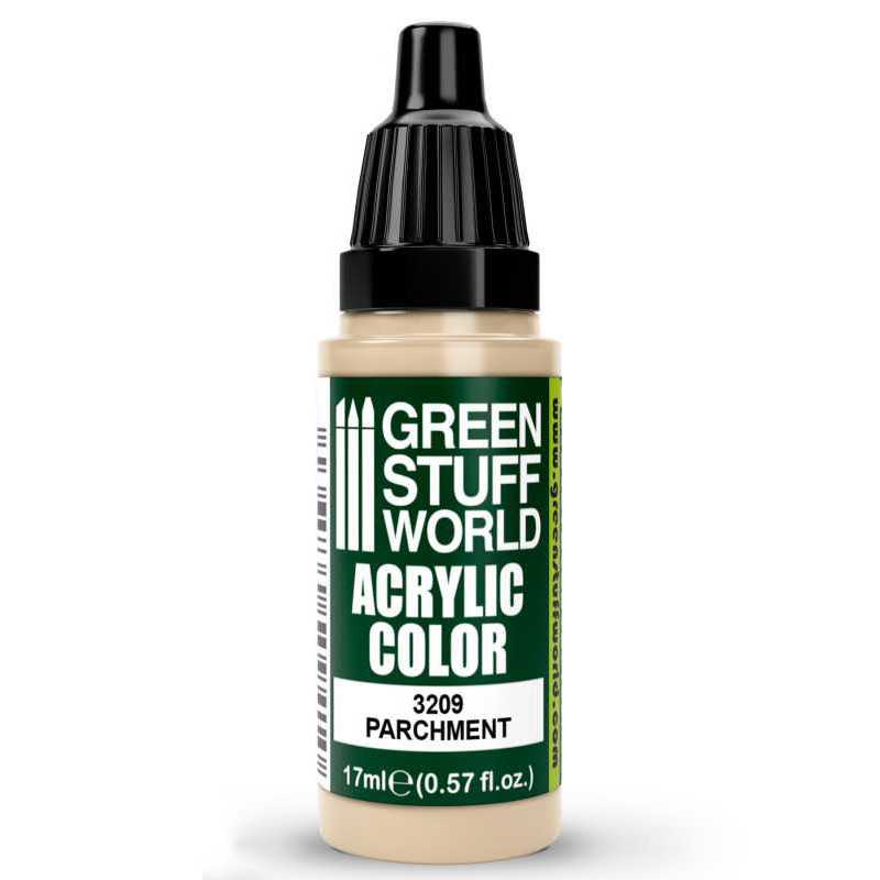 Green Stuff World Acrylic Color Paint - PARCHMENT 17ml - Loaded Dice