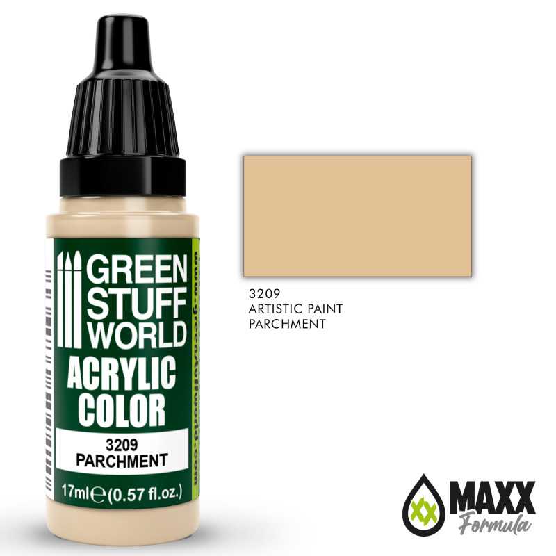 Green Stuff World Acrylic Color Paint - PARCHMENT 17ml - Loaded Dice