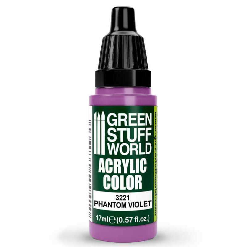 Green Stuff World Acrylic Color Paint - PHANTOM VIOLET 17ml - Loaded Dice