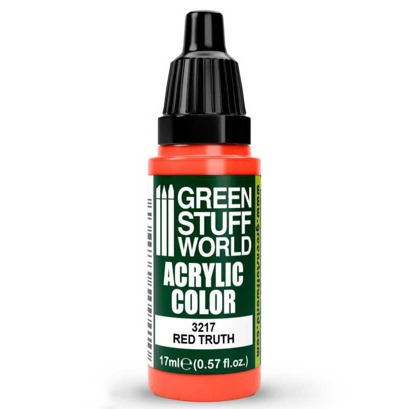 Green Stuff World Acrylic Color Paint - RED TRUTH 17ml - Loaded Dice