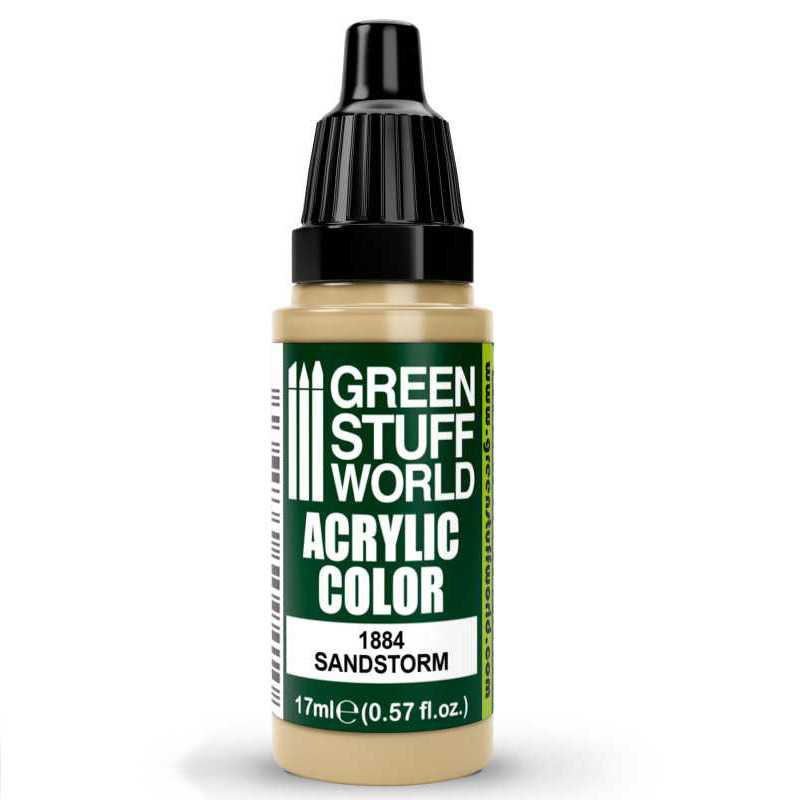 Green Stuff World Acrylic Color Paint - SANDSTORM 17ml - Loaded Dice