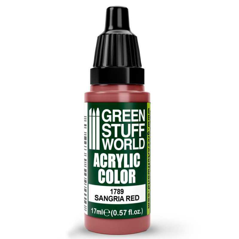 Green Stuff World Acrylic Color Paint - SANGRIA RED 17ml - Loaded Dice