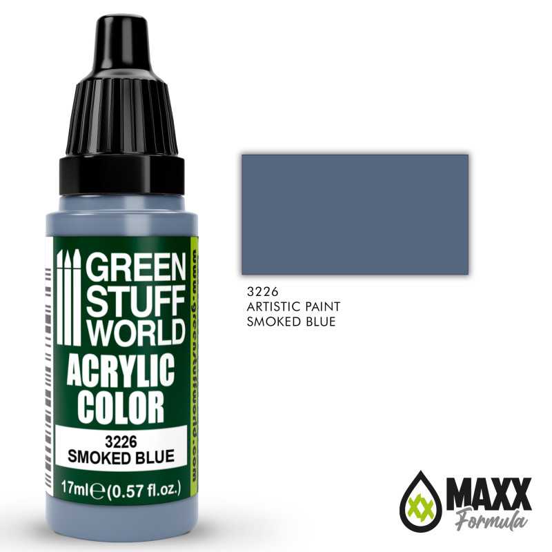 Green Stuff World Acrylic Color Paint - SMOKED BLUE 17ml - Loaded Dice