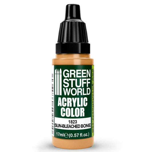 Green Stuff World Acrylic Color Paint - SUN-BLEACHED BONE 17ml - Loaded Dice