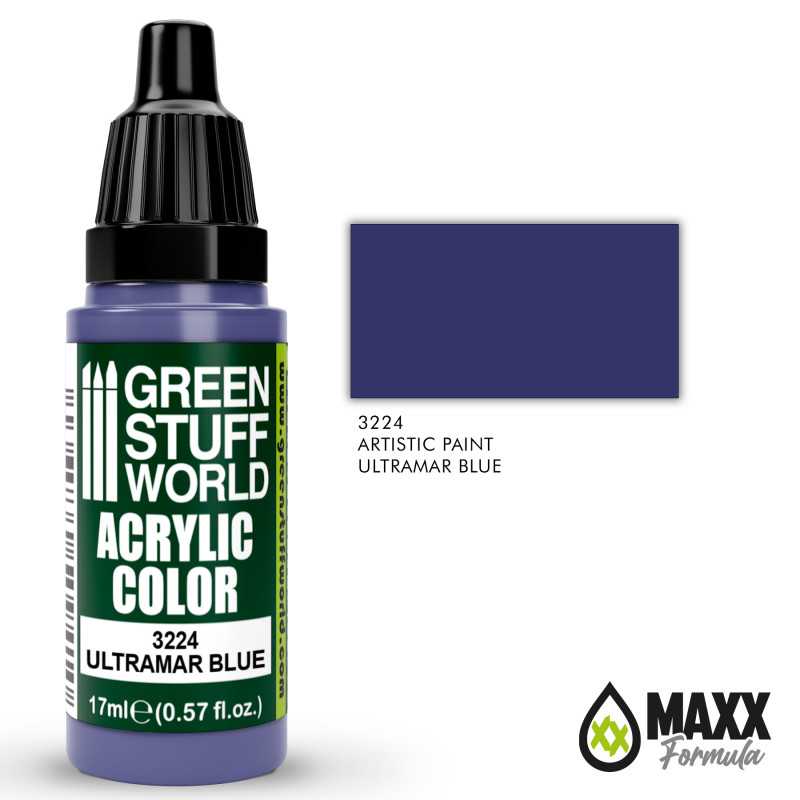 Green Stuff World Acrylic Color Paint - ULTRAMAR BLUE 17ml - Loaded Dice