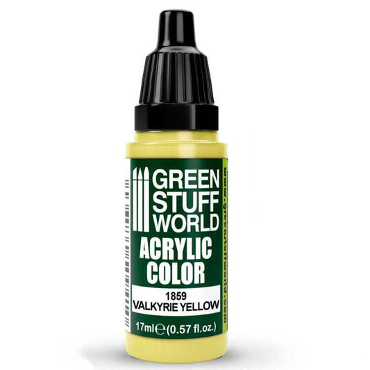 Green Stuff World Acrylic Color Paint - VALKYRIE YELLOW 17ml - Loaded Dice