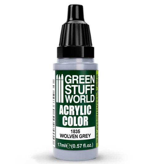 Green Stuff World Acrylic Color Paint - WOLVEN GREY 17ml - Loaded Dice