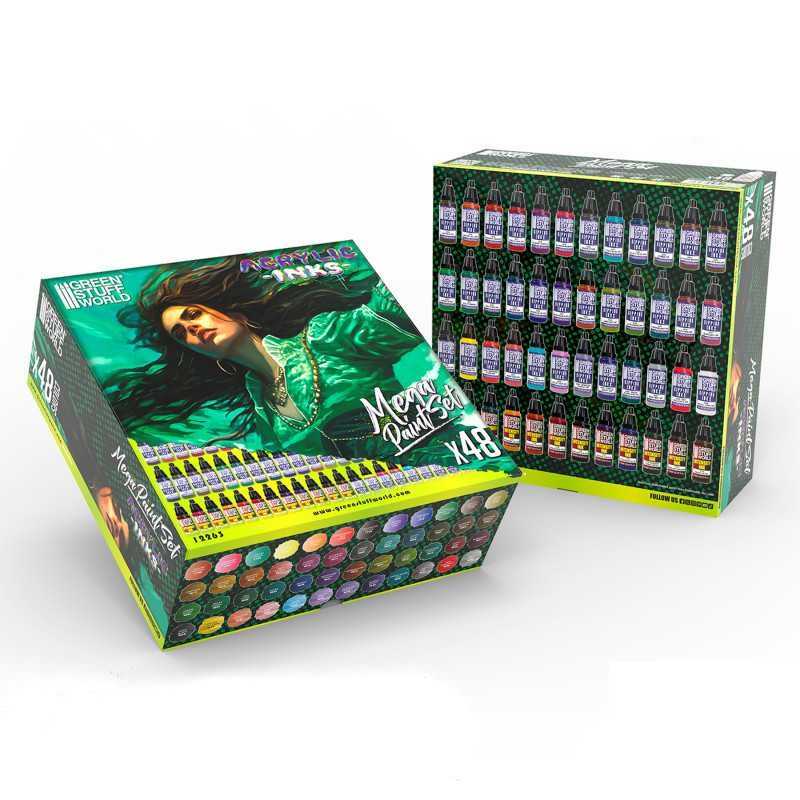 Green Stuff World Acrylic Dipping Ink Mega Paint Set - Loaded Dice