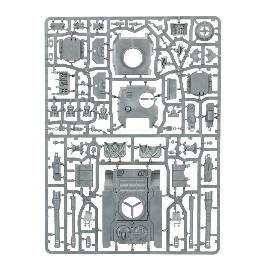 Adepta Sororitas Castigator unpainted plastic sprue, frame 2 of 2