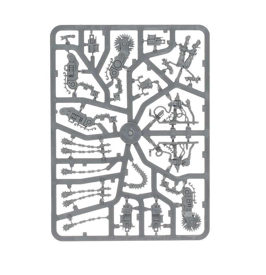 Adepta Sororitas Engines of Redemption unpainted plastic sprue, frame 2 of 3