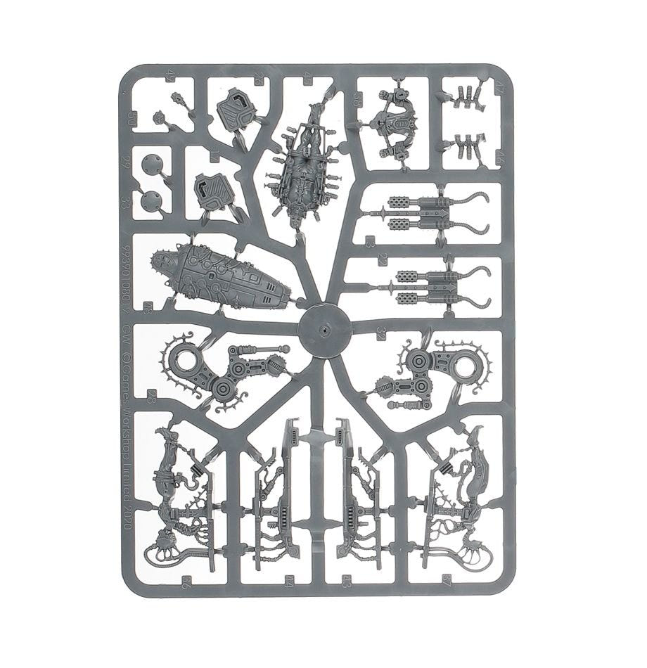 Adepta Sororitas Engines of Redemption unpainted plastic sprue, frame 3 of 3