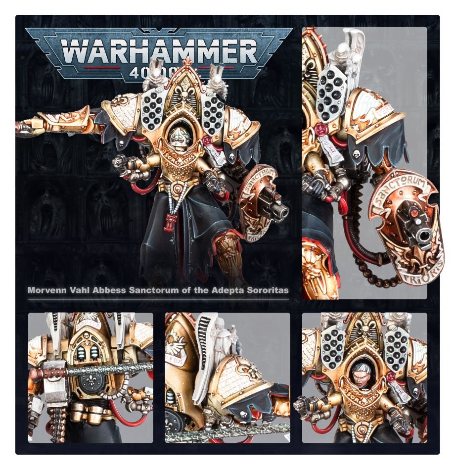 Adepta Sororitas: Morvenn Vahl Abbess Sanctorum model detail - Loaded Dice