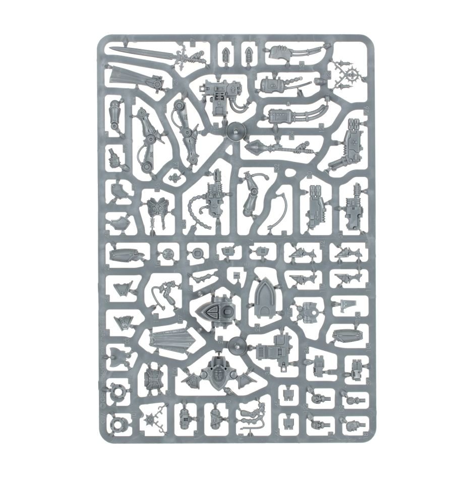 Adepta Sororitas: Paragon Warsuit sprue contents - Loaded Dice