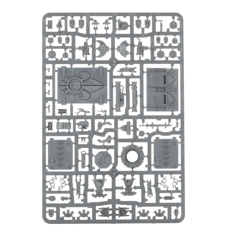 Adepta Sororitas: Rhino sprue contents - Loaded Dice
