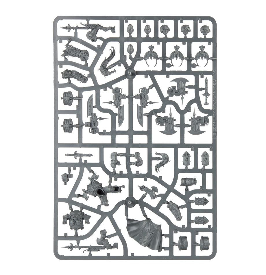 Adeptus Custodes Allarus Custodians unpainted plastic sprue, frame 1 of 2