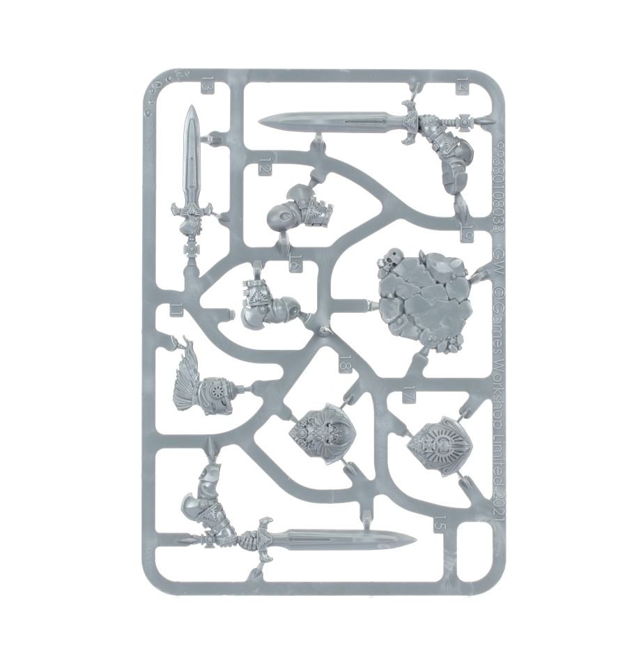 Adeptus Custodes: Blade Champion sprue contents - Loaded Dice