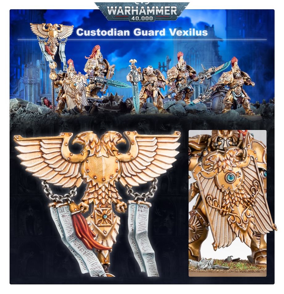 Adeptus Custodes: Custodian Guard model detail - Loaded Dice