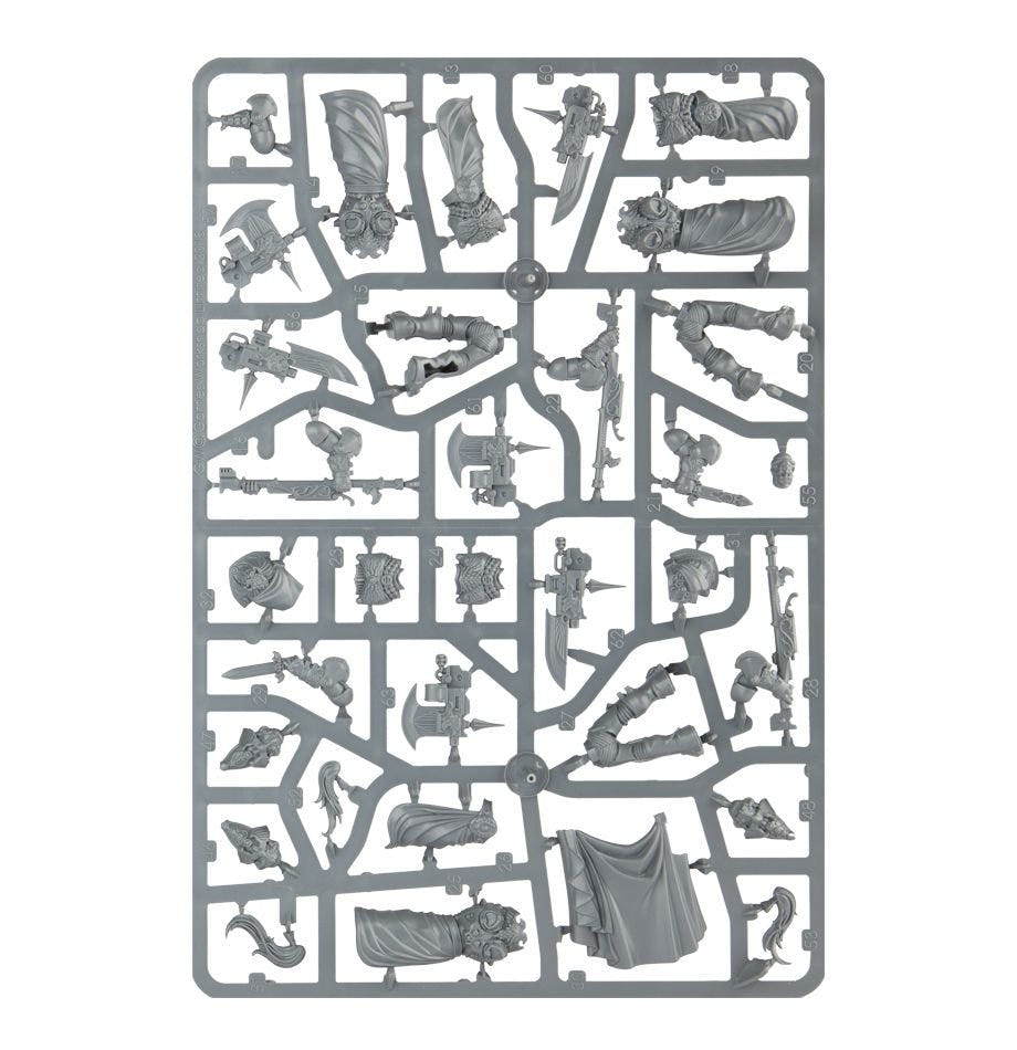 Adeptus Custodes Custodian Wardens unpainted plastic sprue, frame 1 of 2