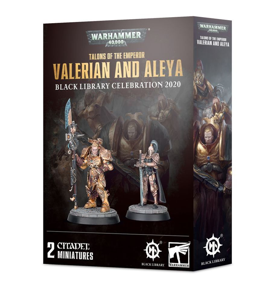Games Workshop Talons of the Emperor Valerian and Aleya box front with both painted miniatures