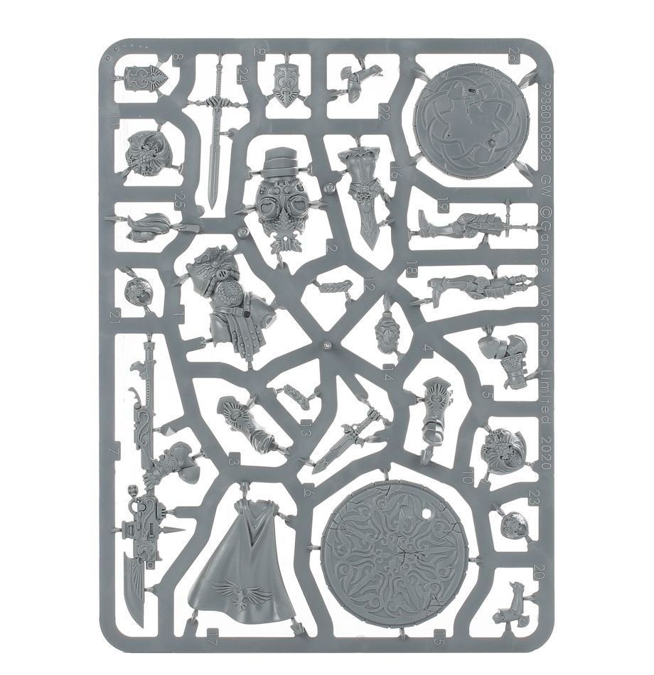 Adeptus Custodes: Talons of the Emperor - Valerian and Aleya sprue contents - Loaded Dice