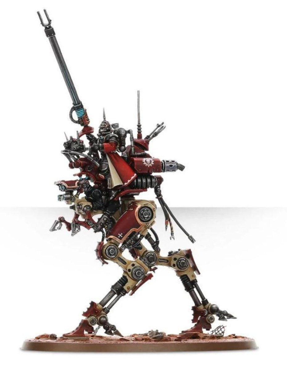 Painted Sydonian Dragoon with taser lance, three-quarter view on posed legs