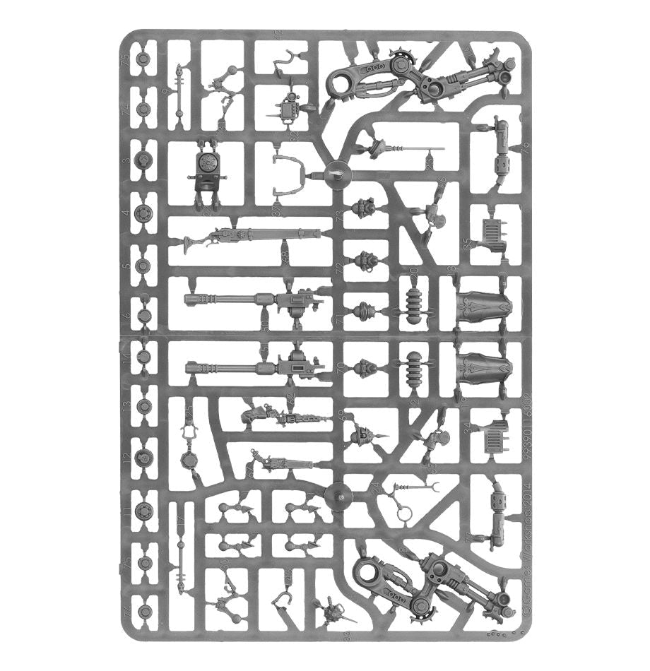 Adeptus Mechanicus: Ironstrider sprue contents - Loaded Dice