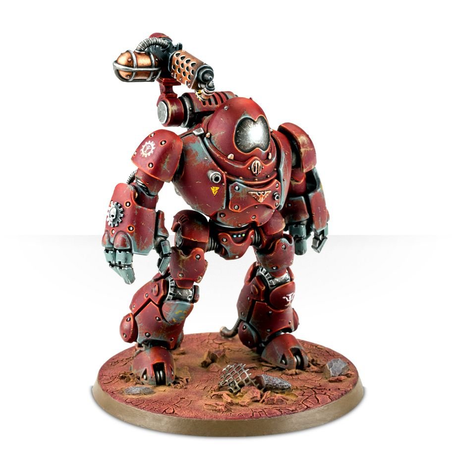 Painted Kastelan Robot, alternate front angle with fists lowered