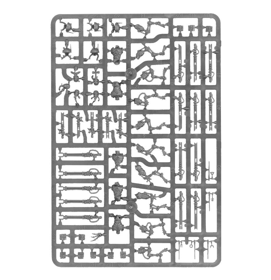 Adeptus Mechanicus: Sicarians sprue contents - Loaded Dice