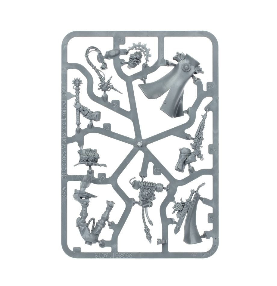 Adeptus Mechanicus Skitarii Marshal unpainted plastic sprue, frame 1 of 1