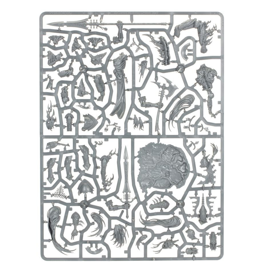 Aeldari Avatar of Khaine unpainted plastic sprue, frame 1 of 1