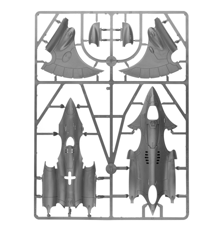 Aeldari: Hemlock Wraithfighter sprue contents - Loaded Dice