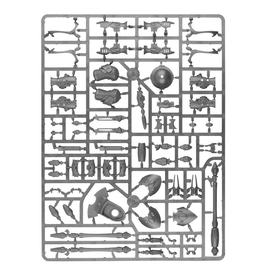 Games Workshop Aeldari Wraithknight unpainted plastic sprue, frame 3 of 3