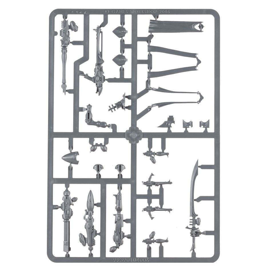 Aeldari Wraithlord unpainted plastic sprue, frame 2 of 2